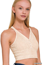 Load image into Gallery viewer, ZA Snap Front Mineral Washed Bralette