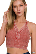 Load image into Gallery viewer, ZA Snap Front Mineral Washed Bralette