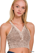 Load image into Gallery viewer, ZA Snap Front Mineral Washed Bralette