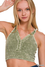 Load image into Gallery viewer, ZA Snap Front Mineral Washed Bralette