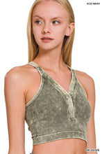 Load image into Gallery viewer, ZA Snap Front Mineral Washed Bralette