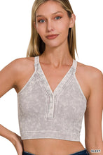 Load image into Gallery viewer, ZA Snap Front Mineral Washed Bralette