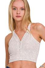 Load image into Gallery viewer, ZA Snap Front Mineral Washed Bralette