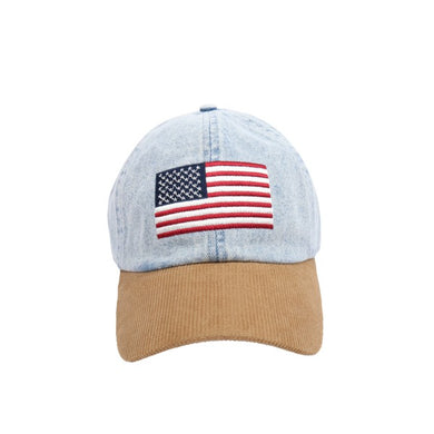 DY Brown Denim Flag Cap