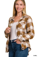 Load image into Gallery viewer, ZA Cotton Plaid Shacket