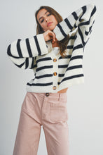 Load image into Gallery viewer, BM Long Sleeved Striped Cardigan