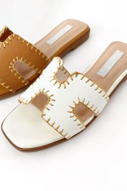 White Main Cutout Sandal
