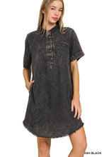 Load image into Gallery viewer, ZA Button Front Tunic Dress