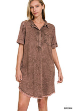 Load image into Gallery viewer, ZA Button Front Tunic Dress