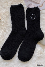 Load image into Gallery viewer, ZA Fuzzy Smiley Socks