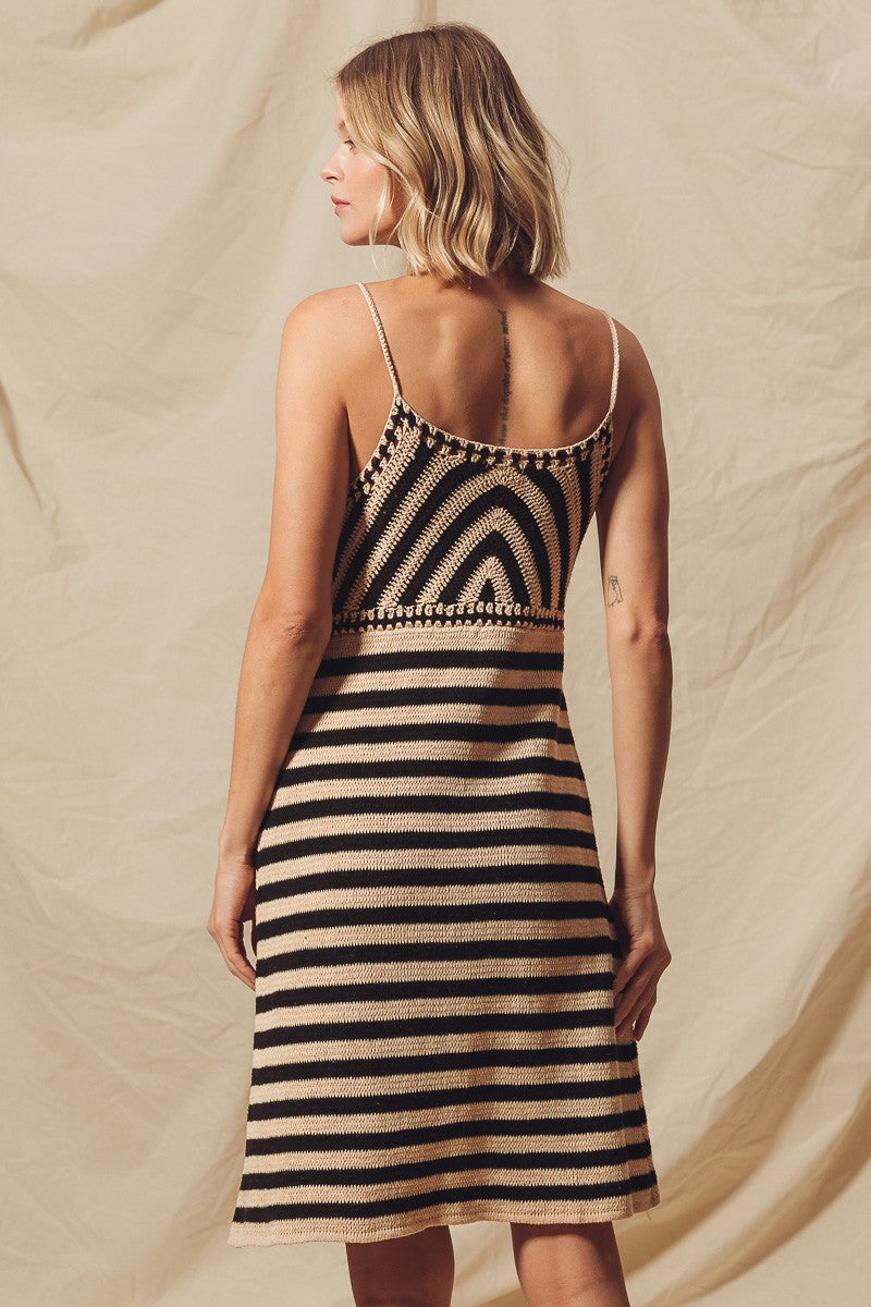 SM Striped Crochet Dress