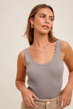 Load image into Gallery viewer, HM Scalloped Edge Sweater Tank
