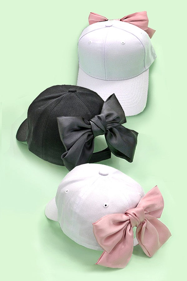 Big ribbon hat Satin Ribbon Church Hat in White/ Shenor Collections  main image 2