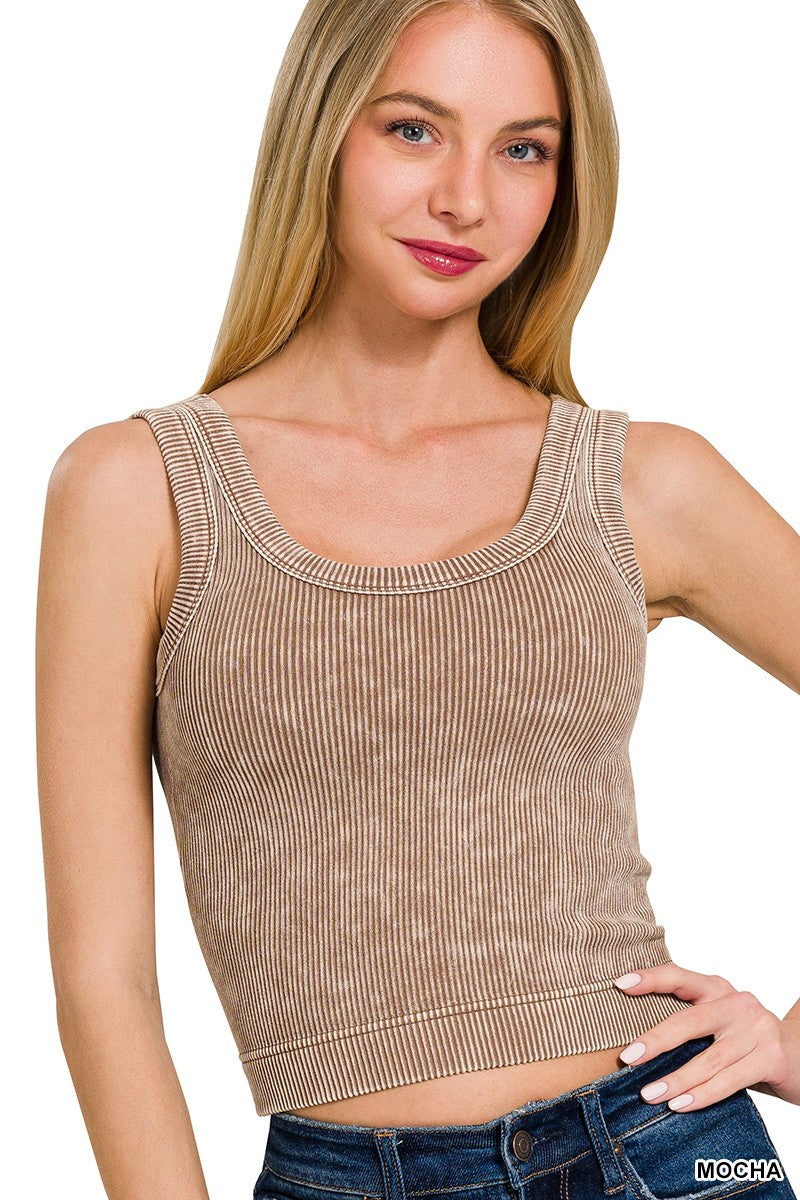 ZA Ribbed Round Neck Cami