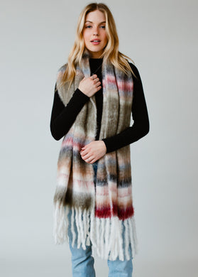 PAN Olive Stripe Scarf