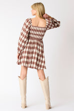 Load image into Gallery viewer, PL Plaid Tied Strap Mini Dress