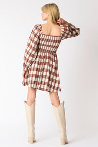 PL Plaid Tied Strap Mini Dress