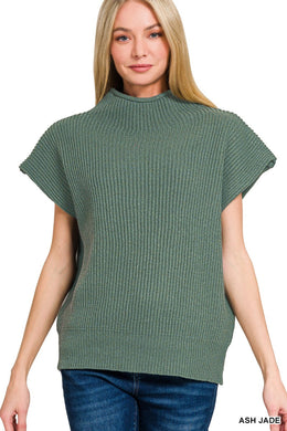ZA Shoulder Mock Neck Sweater