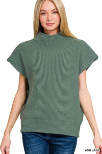 ZA Shoulder Mock Neck Sweater