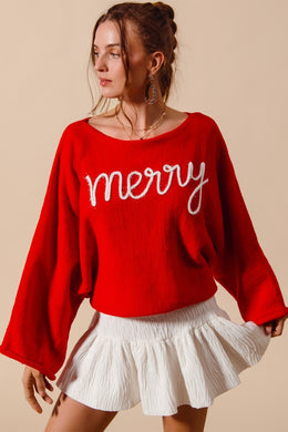 SM Merry Wide Neck Sweater