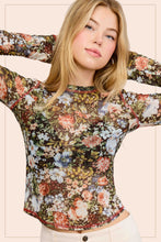 Load image into Gallery viewer, LM Floral Mesh Top