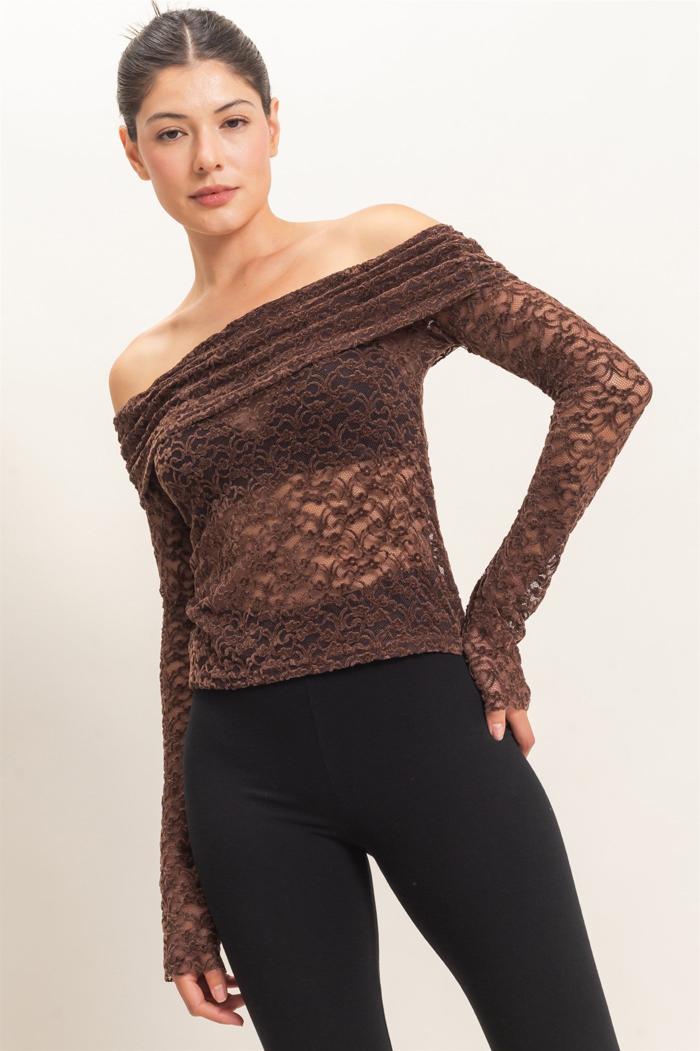 HF Off-Shoulder Lace Top