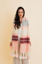 Load image into Gallery viewer, LE Stripe Pom Pom Scarf
