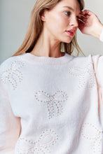 Load image into Gallery viewer, RR Pearl-Embellished Bow Sweater