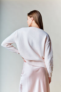 RR Pearl-Embellished Bow Sweater