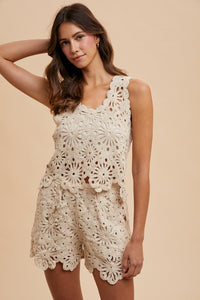 AW Scalloped Edge Tank & Short Set