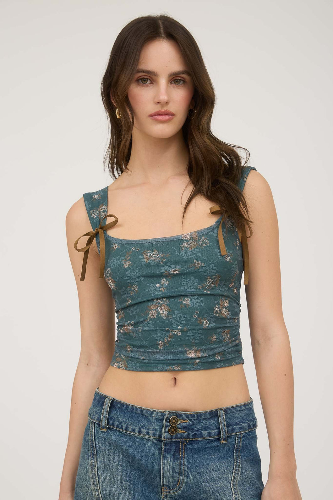 BP Floral Ribbon Tank