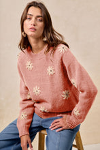 Load image into Gallery viewer, BB Embroidered Daisy Sweater
