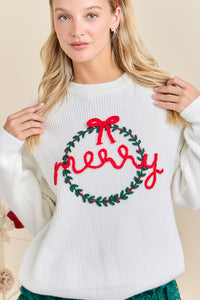 MS Merry Wreath Sweater