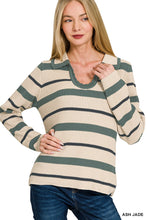 Load image into Gallery viewer, ZA Striped Collar Sweater