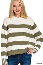 Load image into Gallery viewer, ZA Stripe Cuff Sweater