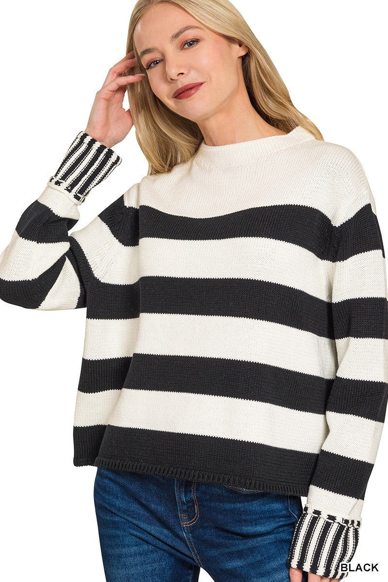 TC Stripe Cuff Sweater