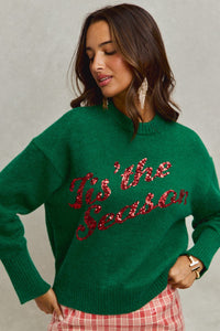 SM Sequin Tis The Season Sweater