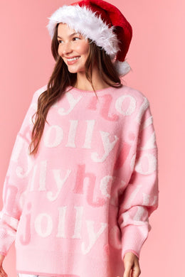 PL Pink Holly Jolly Sweater