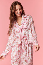 Load image into Gallery viewer, PL Bow Bear Satin Pajama Set