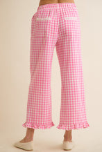 Load image into Gallery viewer, SM Ruffled Gingham Pants with Lace Trim