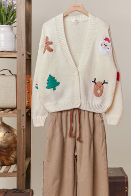 MEL Christmas Patch Cardigan