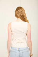 Load image into Gallery viewer, BP Sleeveless Lace Trim Button Down