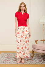 Load image into Gallery viewer, BP Red Floral Midi Skit