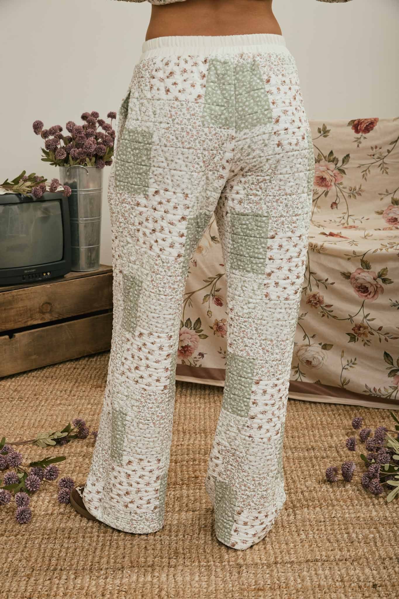 BP Multi-Floral Patchwork Quilted Lounge Pants