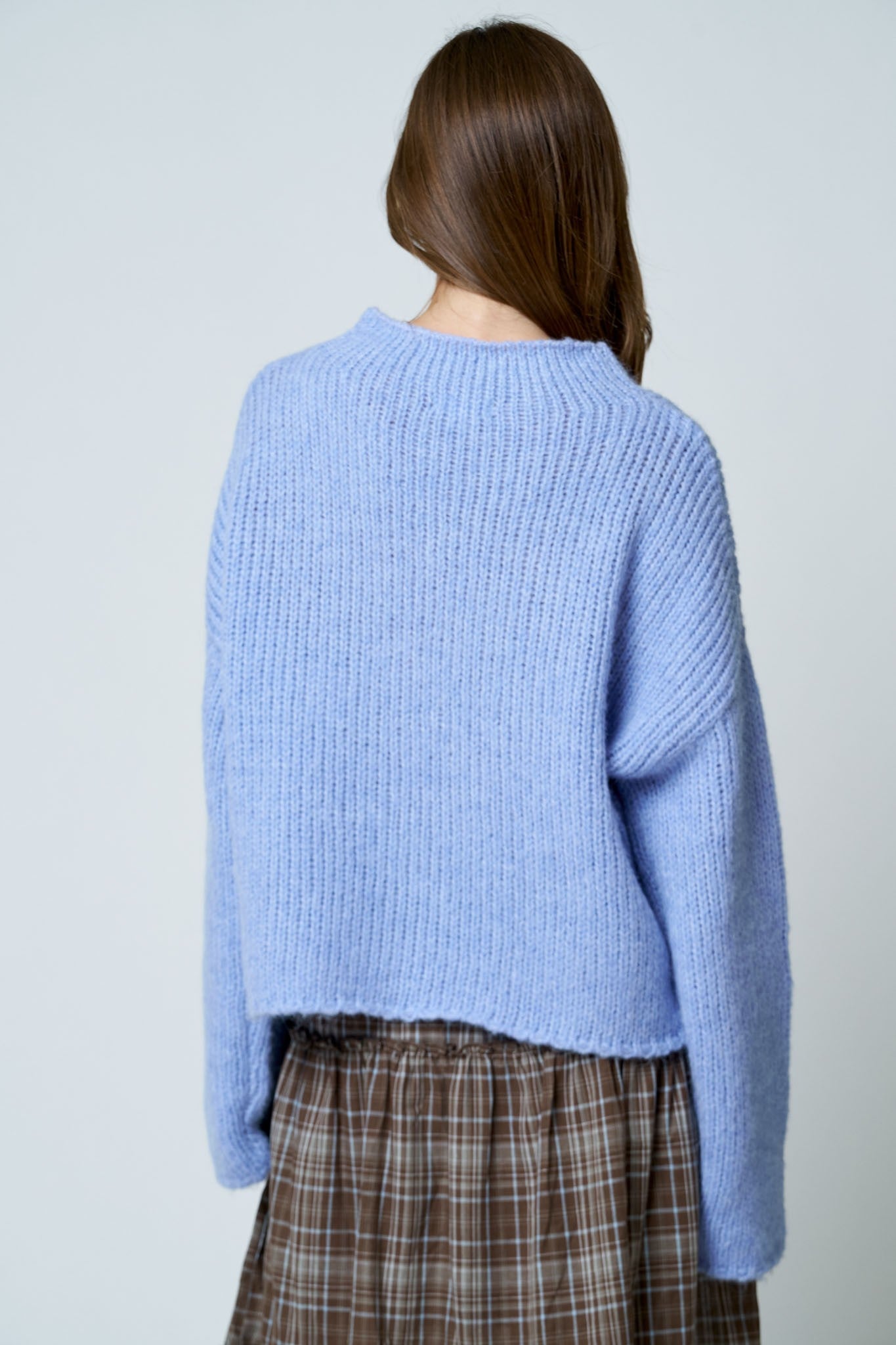 BP Mock Neck Long Sleeve Oversized Knit Sweater