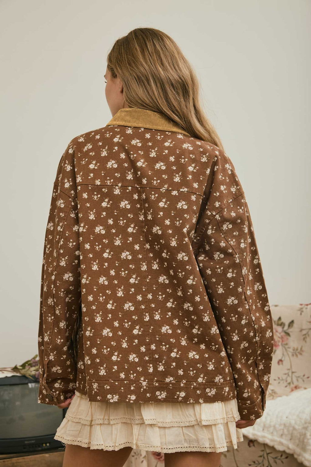 BP Floral Corduroy Jacket