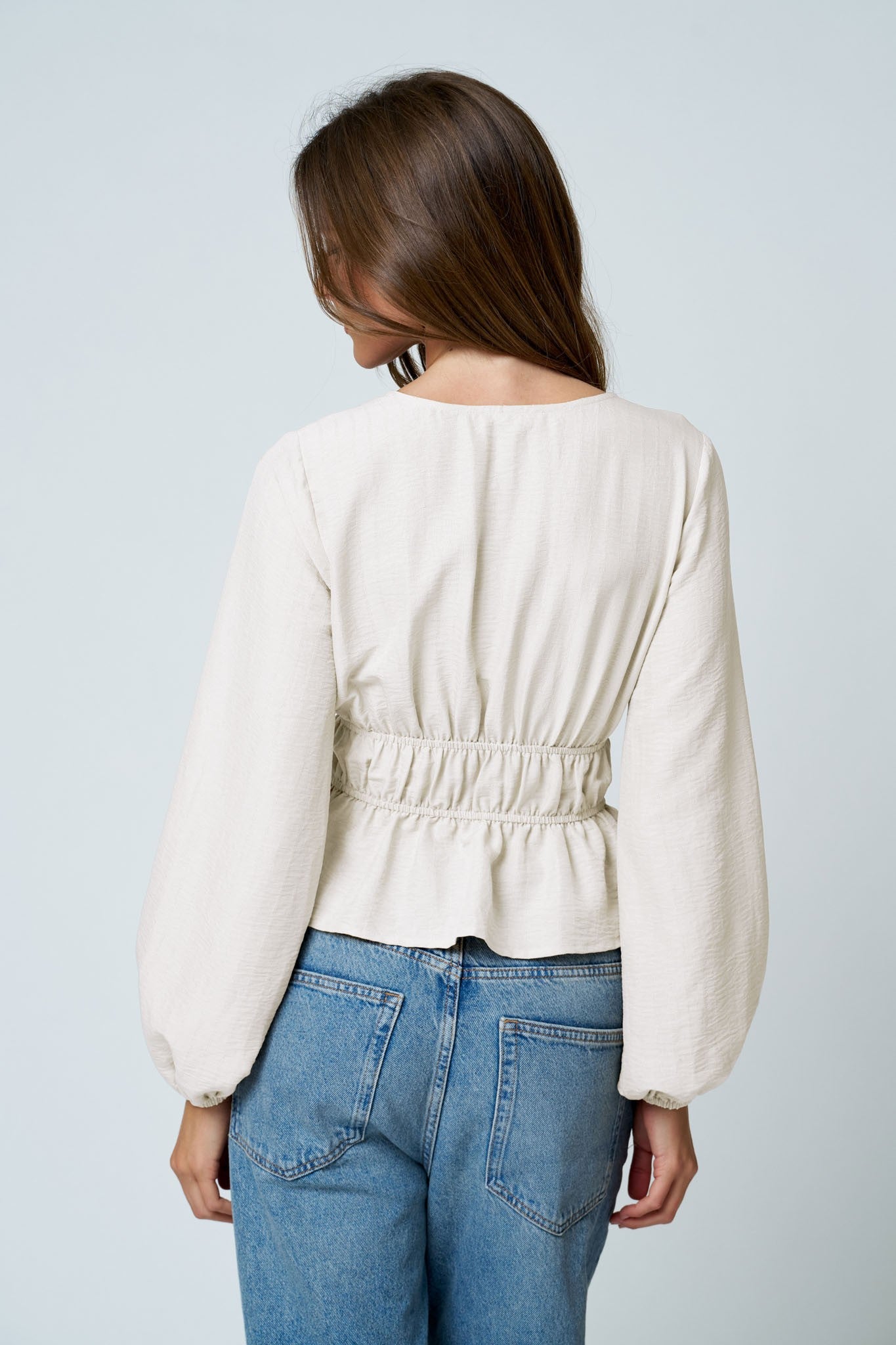 BP Long Sleeve Ruffle Hem Top