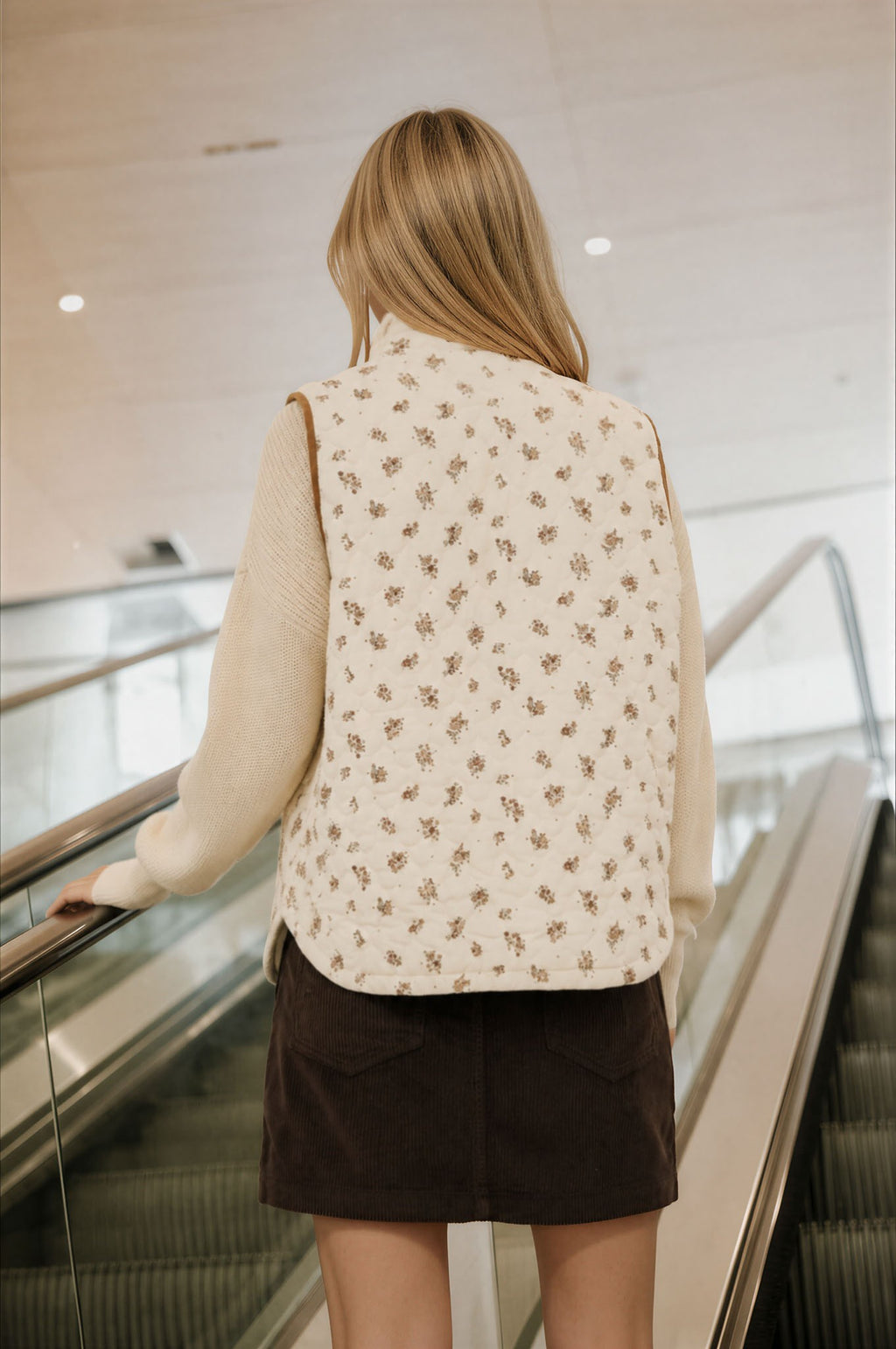 BP Floral Quilted Vest