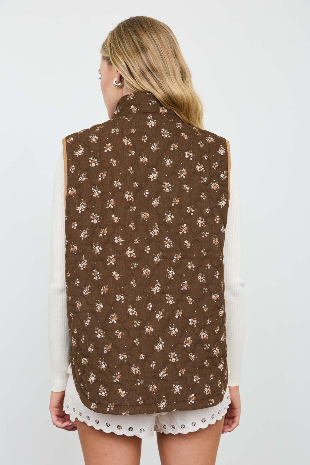 BP Floral Quilted Vest