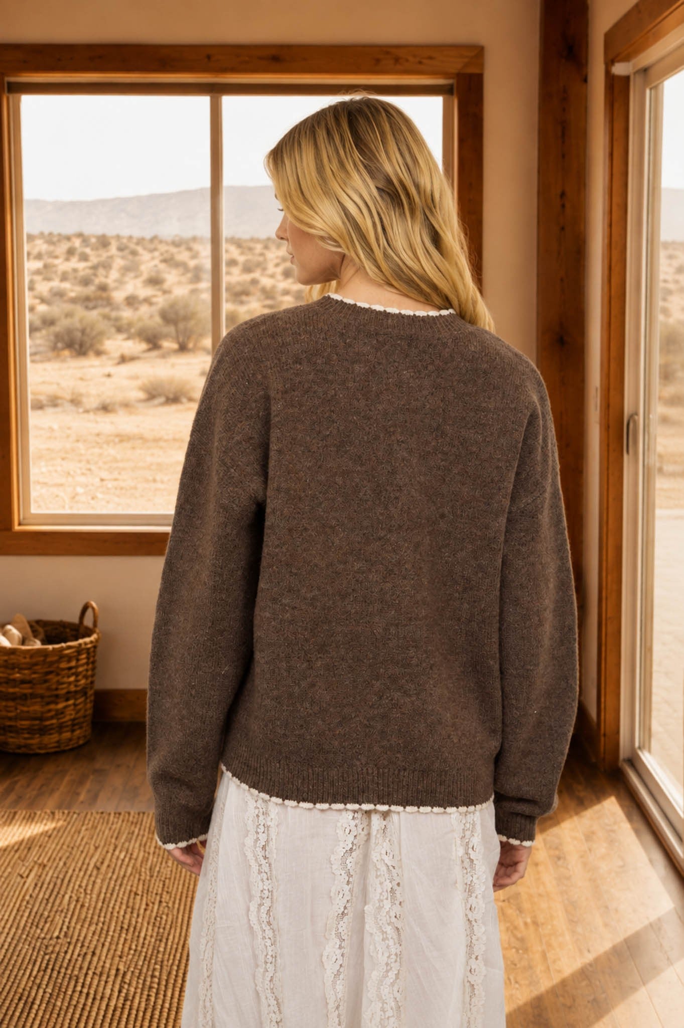 BP Contrast Edge Long Sleeve Pullover